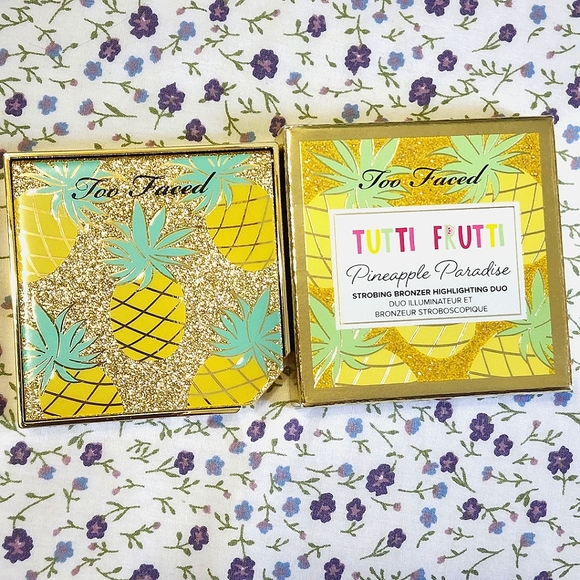 New Too Faced Tutti Frutti Pineapple Paradise Bronzer Highlighter Duo - Picture 4 of 6